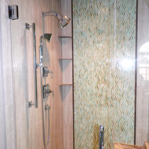 Clean new bathroom remodel